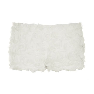 Flower applique low rise short pant