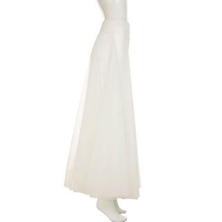 Mesh ruched solid maxi skirt