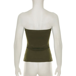 Flower print self tie tube top