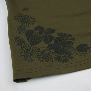 Flower print self tie tube top