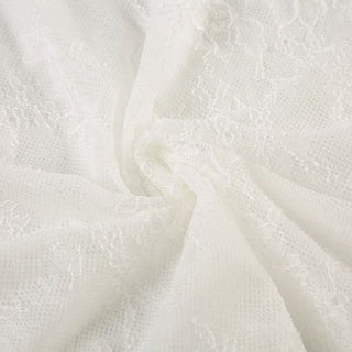 Long sleeve lace v neck ruffle maxi skirt set