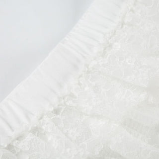 Lace A line ruched mini skirt