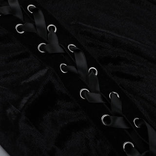 Lace up cross applique cami maxi dress