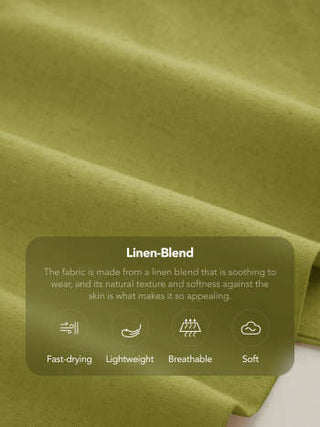 Linen-blend Linen-blend V-neck Dolman Sleeve Blazer Vest For Work