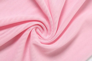 Mesh long sleeve v neck ruffle self tie mini skirt set