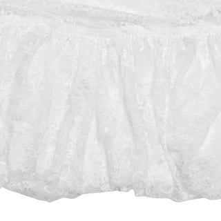 Lace irregular see though ruched mini dress