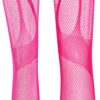 Halter open crotch fishnet beaded jumpsuit