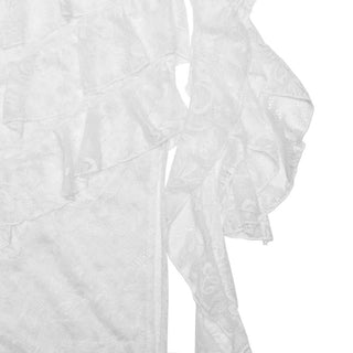 Lace irregular ruffle maxi skirt
