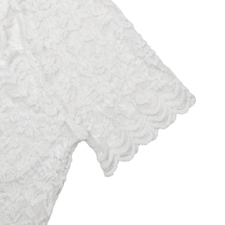 Short sleeve lace hollow out bodysuit