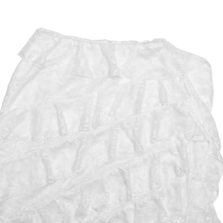 Lace irregular ruffle maxi skirt
