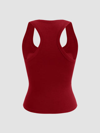 Built-in Bra Square Neck Tank Top