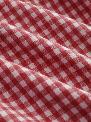 Valentine Woven U-neckline Gingham Bowknot Crop Tank Top & Low Rise Mini Skirt Set For Date