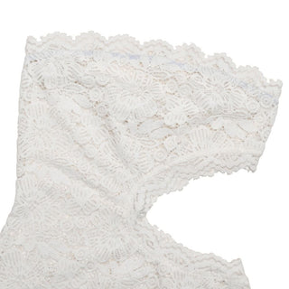 Hollow out lace tube cut out maxi dress