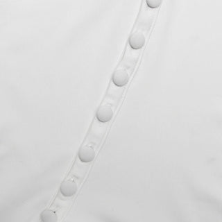 Long flared sleeve ruffle button mini dress