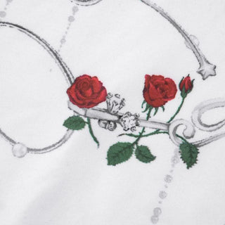 Puff sleeve high neck flower print top