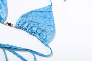 V neck self tie halter print maxi skirt set