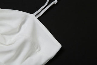 Ruched v neck ruffle solid cami mini dress