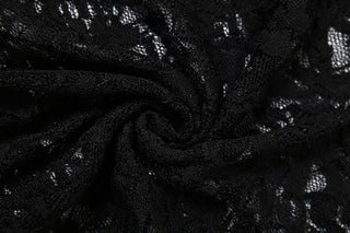 Lace see through solid maxi skirt