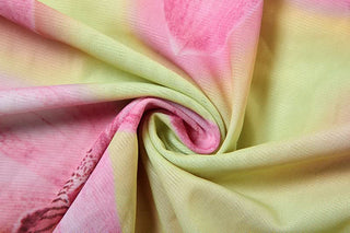 Halter self tie flower print mesh mini skirt set