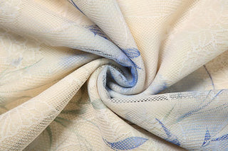 Ruffle flower applique print v neck maxi dress