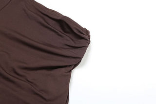 V neck solid ruched ruffle cami short pant set