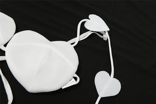 Sweetheart pattern self tie cami top