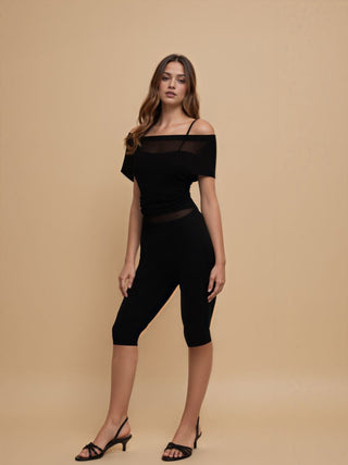 Polka Dot Stretch Capri