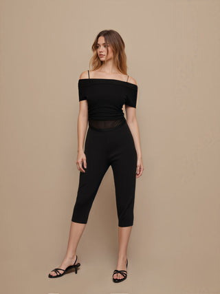 Polka Dot Stretch Capri