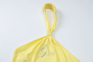 Halter beaded drawstring short pant set