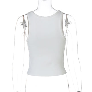 U neck beaded tank top