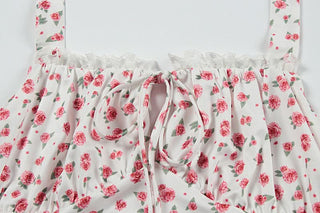 Halter flower print high slit maxi dress