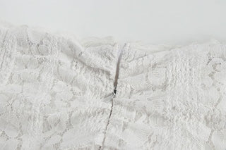 Long flared sleeve off shoulder lace self tie maxi dress