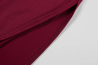 V neck hollow out o ring slit cut out maxi dress