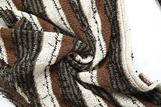 Striped halter self tie backless pant set