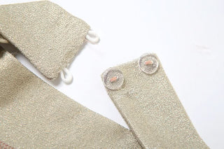 Button halter striped print backless mini dress