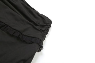 Ruffle v neck backless solid cami pant set