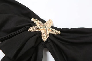 Sweetheart neck self tie lace tube maxi skirt set