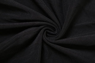 Long flared sleeve irregular crewneck mesh top