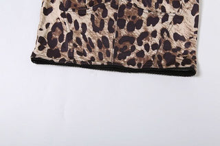 Leopard print v neck backless cami top