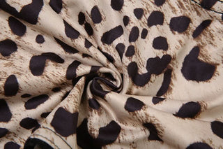 Leopard print v neck backless cami top