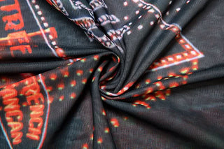 Crewneck short sleeve print mesh mini dress