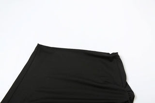 Halter v neck o ring ruched maxi skirt set