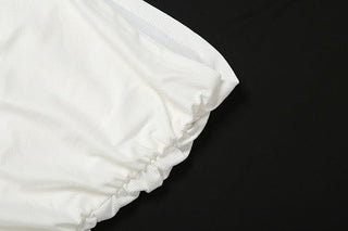 One shoulder ruched ribbed irregular maxi skirt set