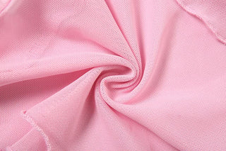 Ruffle cross back self tie sheer mesh maxi skirt set