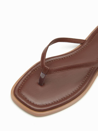 SQUARE TOE FLIP-FLOP SLIPPERS