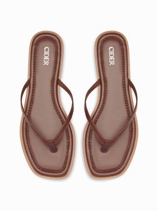 SQUARE TOE FLIP-FLOP SLIPPERS