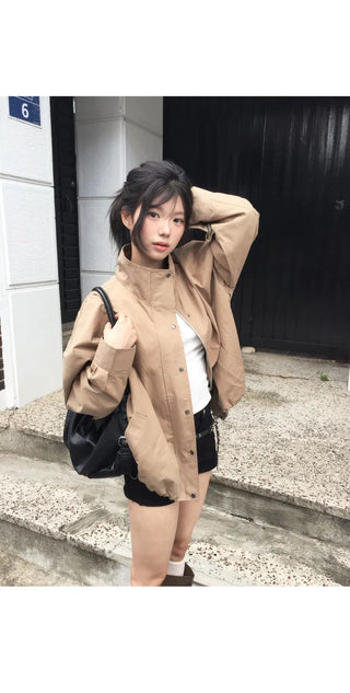 Unknown Two-Color Half-Fit Two-Way Night Jacket - 2color