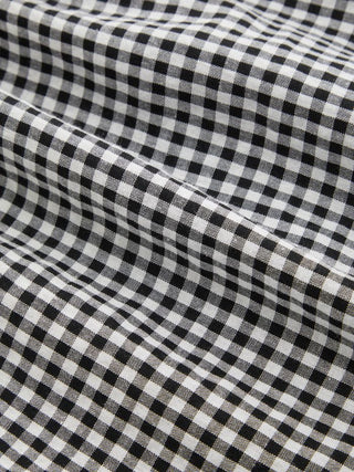 Gingham Halter Neckline Shirred Romper