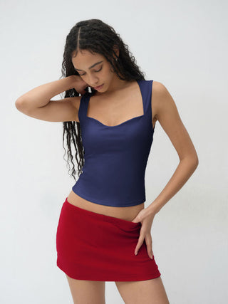 CONTOUR Double Layered Sweetheart Neckline Tank Top