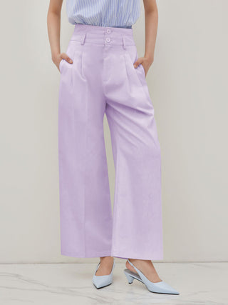 High Rise Linen Trousers